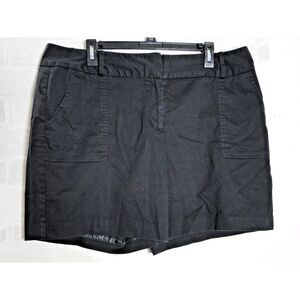 Worthington Modern Fit Shorts Adult 18 Women's‎ Black Stretch Mid Rise Casual